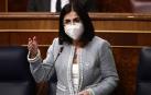 La ministra de Sanidad, Carolina Darias, interviene en la primera sesión de control al Gobierno de 2021 celebrada en el Congreso de los Diputados, en Madrid.