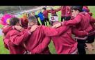 Celebración de los jugadores del Tudelano del ascenso a la nueva Primera RFEF
