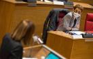 María Chivite, en el Parlamento de Navarra.