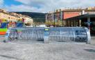 Aparcabicis en Berriozar.
