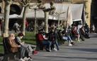 Calor y temperaturas agradables en los primeros día de la primavera en Pamplona.