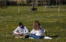 Calor y temperaturas agradables en los primeros día de la primavera en Pamplona.