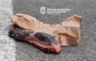 Retirado un trozo de carne con alfileres clavados en el barrio de Erripagaña