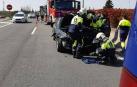 Herida en una colisión entre un coche y un camión en Tajonar