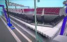 Reconstrucción del estadio de El Sadar con el videojuego Minecraft, realizada por Kimetz Arguiñariz Vital.