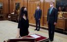 Belarra, Calviño y Díaz prometen su cargo ante el Rey y sobre la Constitución