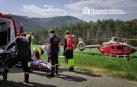 Trasladado en helicóptero un motorista de 21 años tras caer por un barranco en Erro