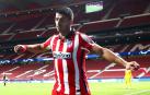 Luis Suárez, en el encuentro ante el Salzburgo en el Wanda.
