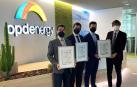 Responsables de Opdenergy, tras obtener la certificación ISO en Calidad, Medio Ambiente, Seguridad y Salud.