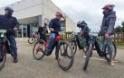 La presidenta del Gobierno de Navarra, María Chivite, recorrió en bicicleta las nuevas rutas de las zonas de Tierra Estella.