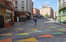 Peatonalización de la Milagrosa: banderines para pisar