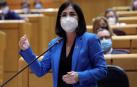 La ministra de Sanidad, Carolina Darías, interviene durante la sesión de control al Gobierno en el pleno del Senado.