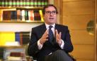 El presidente de la CEOE, Antonio Garamendi durante una entrevista.