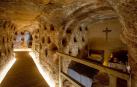 Una de las zonas de la Cueva de los 100 Pilares, un complejo rupestre situado en el Cerro de San Miguel, en Arnedo