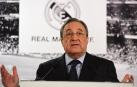 Florentino Pérez, ante los medios.