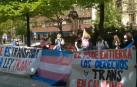 Colectivos LGTBI protestan ante el PSN por el "bloqueo" de la Ley Trans