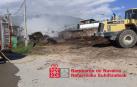 Un incendio afecta a la zona de vertidos para compost en Mañeru