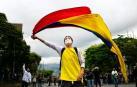 Protestas en las calles de Medellín, Colombia.