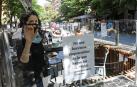 Las palomas roban el pintxo en Pamplona