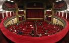 Asistencia de público al teatro Gayarre con medidas de aforo reducido
