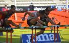 Asier Martínez supera la valla en la Copa de España de Clubes del 6 de septiembre de 2020.