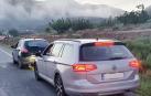 Denunciado por adelantar camiones por el carril de freno en la N-121-A