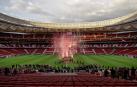 Galería de fotos del acto que ha tenido lugar en un Wanda Metropolitano sin aficionados