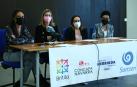 Desde la izquierda, María García (Britila), Teresa Mòdol (Concapa), María Rodríguez (Herrikoa) y Marta Diez (Sortzen).