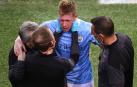 De Bruyne sufre una fractura de órbita y de nariz tras el choque en la Champions.