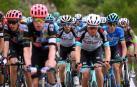 Nieve, en el centro, en una de las etapas del pasado Giro de Italia en el que se ha vaciado por Yates.