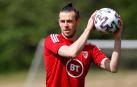 Gareth Bale, en un entrenamiento con la Selección de Gales.