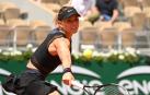 La tenista española Pauda Badosa, durante su partido de cuartos en Roland Garros ante Zidansek