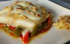Bacalao con salsa de puerros y piñones