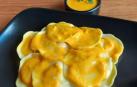 Raviolis  con salsa de calabaza