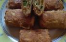 Bocaditos de macarrón rellenos de gambas, brecól y arroz, de Leonor Garde Cerdán