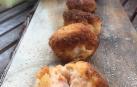 Croquetas de puerro y gambas