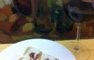 Imagen del cardo con salsa de queso y jamón