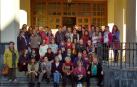 OCTUBRE DE 2019. Foto de familia del que es el último Encuentro de Mujeres del Pirineo hasta la fecha, celebrado en la Casa del Valle de Aezkoa, en Aribe