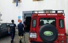 Los bomberos trasladaron al peregrino a Roncesvalles tras ser atendido en Burguete