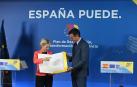El presidente del Gobierno, Pedro Sánchez, y la presidenta de la Comisión Europea, Ursula von der Leyen, durante su comparecencia conjunta en la sede de Red Eléctrica de España.