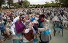 El barrio de Lourdes volvió a celebrar este sábado su Paloteado tras tener que cancelarse el año pasado por la pandemia
