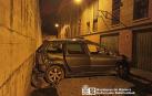 Accidente por salida de vía en Sangüesa