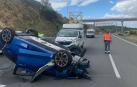 Dos heridos en un accidente de tráfico en la AP-15 a la altura de Tafalla