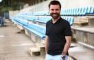 Iñigo Ardanaz, entrenador del Ardoi, en El Pinar de Zizur ayer por la tarde.