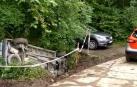 Coche robado que se accidentó en Baztan.
