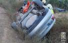 Cuadruplica la tasa de alcohol tras salirse de la vía en Tudela