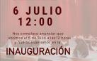 Publicación en Instagram del anuncio de la inauguración