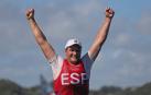 Joan Cardona, exultante tras lograr la medalla de bronce