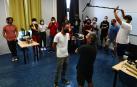 Prueba de sonido en directo en el curso de sonido impartido este lunes y martes por Ernesto Santana