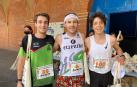 Los tres primeros clasificados de la carrera masculina